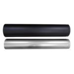 Kent Tekapo 250mm Blk 200mm S/S Flue Kit