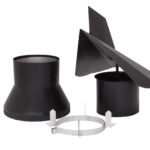 COWL ONLY FOR TEKAPO 250MM BLK 200S/S FLUE KIT 1200MM
