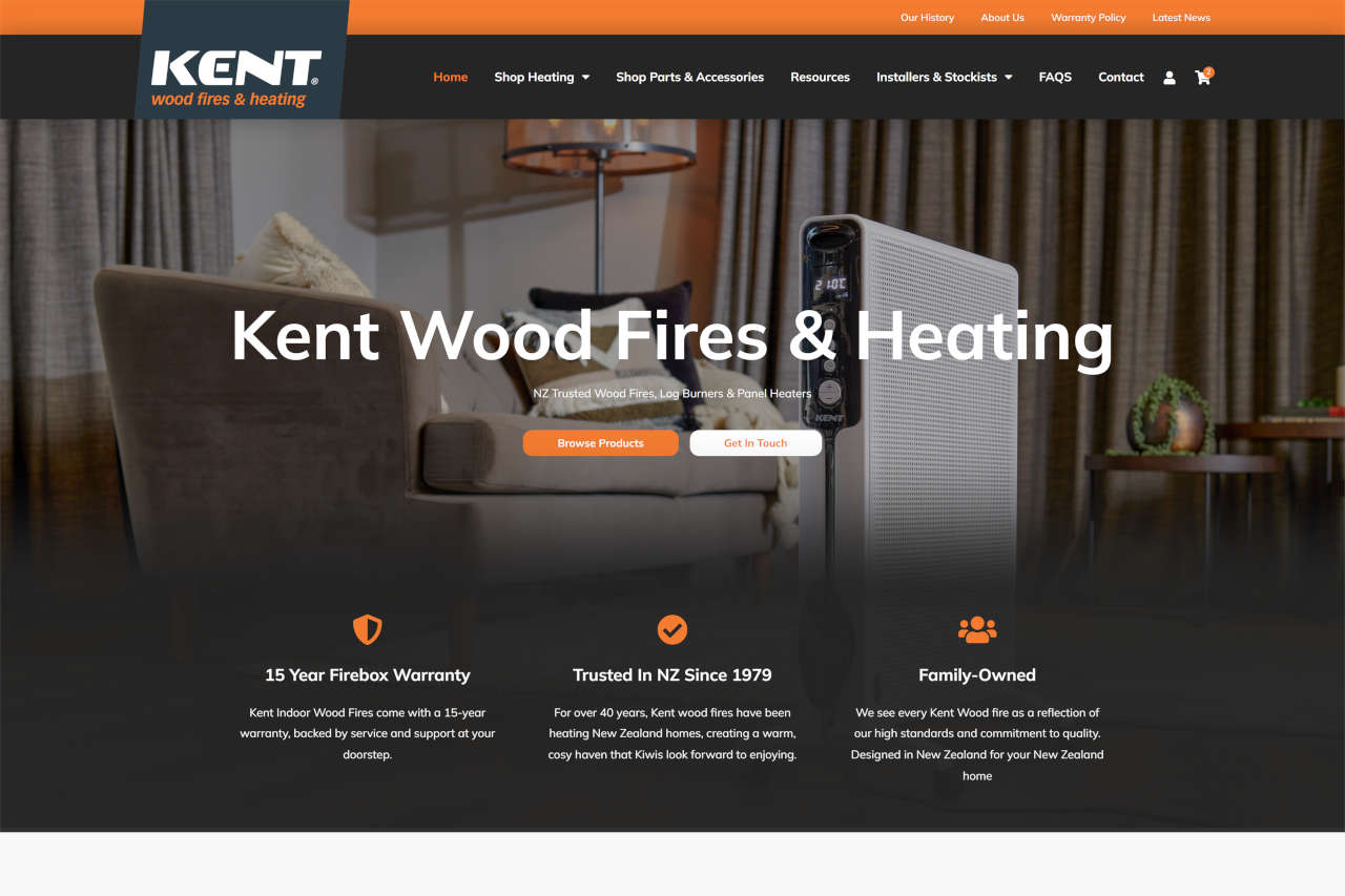 new kent wood fires website